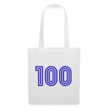 100. 100 JAHRE. 100-JÄHRIGES JUBILÄUM. GEBURTSTAG 100 - Stoffbeutel - Weiß - Vorne