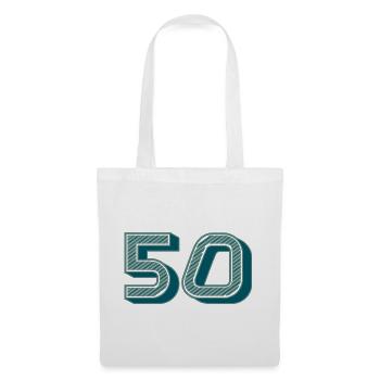 50. 50 YEARS. 50th ANNIVERSARY. 50TH ANNIVERSARY. - Tote Bag - white - Front
