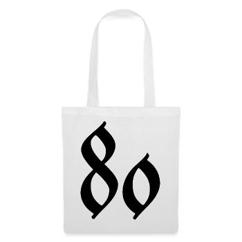 80. 80 ANS. 80e ANNIVERSAIRE. ANNIVERSAIRE 80 ANS. - Sac en tissu - blanc - Devant