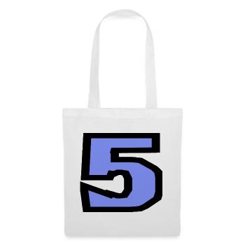 5. 5 JAHRE. 5-JÄHRIGES JUBILÄUM. 5-JÄHRIGES JUBILÄUM. 5. - Stoffbeutel - Weiß - Vorne