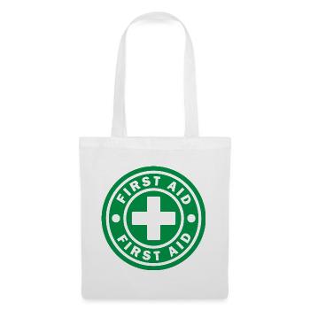 First Aid Medical Cross Sicherheitssymbol Vektor-Symbol - Stoffbeutel - Weiß - Vorne