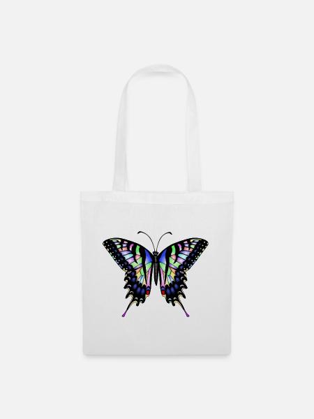 Schwalbenschwanz Schmetterling - Stoffbeutel - Weiß