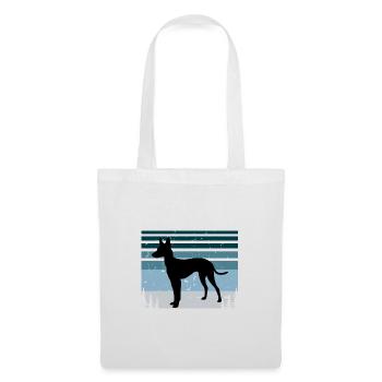 Cirneco Dell Etna Dog Love Silhouette Retro Sonnenuntergang - Stoffbeutel - Weiß - Vorne