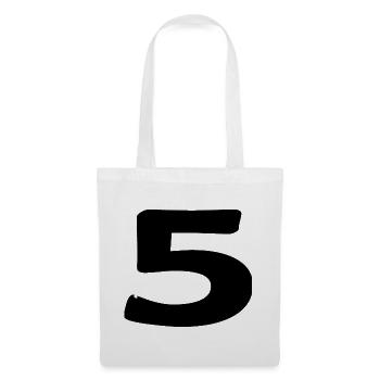 5. 5 JAHRE. 5-JÄHRIGES JUBILÄUM. 5-JÄHRIGES JUBILÄUM. 5. - Stoffbeutel - Weiß - Vorne