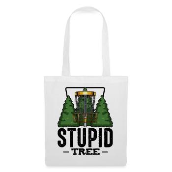 Stupid Tree Disc Golf saying Frisbee gift - Tote Bag - white - Front