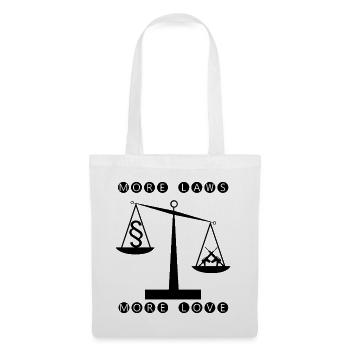 More laws more love - less weapons - Tote Bag - white - Front