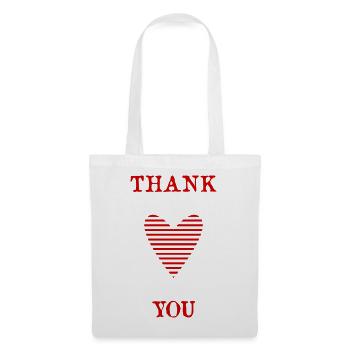 DANKE. THANKS. THANK YOU. - GEBURTSTAG. GEBURT. - Stoffbeutel - Weiß - Vorne