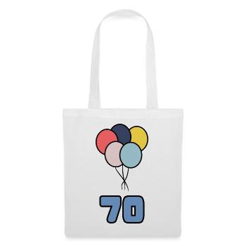 70. 70 JAHRE. 70-JÄHRIGES JUBILÄUM. GEBURTSTAG 70 JAHRE. - Stoffbeutel - Weiß - Vorne