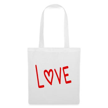 VALENTINSTAG. ICH LIEBE DICH. ICH LIEBE DICH. LIEBE. LIEBE - Stoffbeutel - Weiß - Vorne