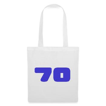 70. 70 JAHRE. 70-JÄHRIGES JUBILÄUM. GEBURTSTAG 70 JAHRE. - Stoffbeutel - Weiß - Vorne