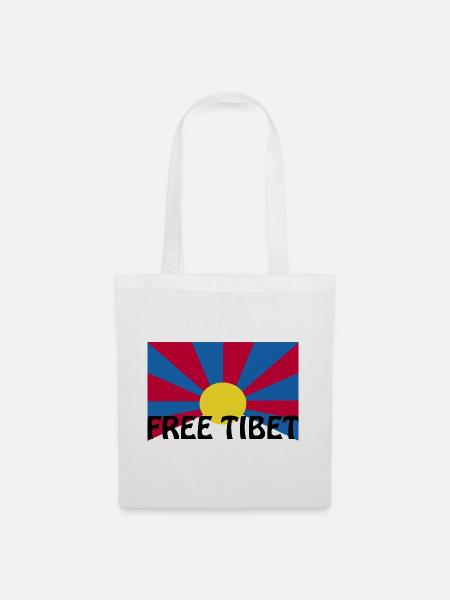 free tibet - Stoffbeutel - Weiß