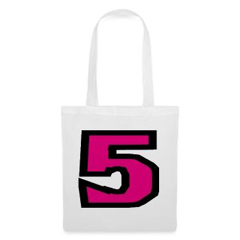 5. 5 JAHRE. 5-JÄHRIGES JUBILÄUM. 5-JÄHRIGES JUBILÄUM. 5. - Stoffbeutel - Weiß - Vorne