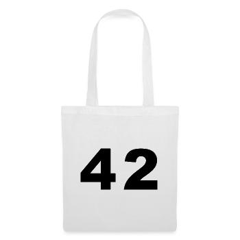 Number - 42 - Forty Two - Stoffbeutel - Weiß - Vorne