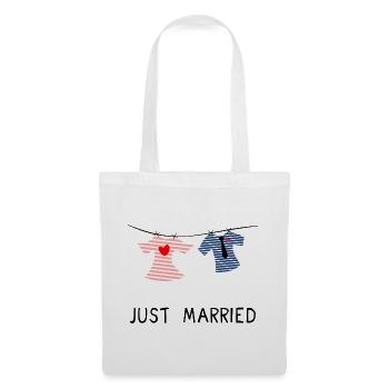 JUST MARRIED. MARRIED. ES LEBE DIE EHE - Stoffbeutel - Weiß - Vorne