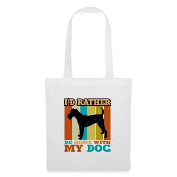 Irish Terrier Hund Liebhaber Silhouette Vintage Sonnenuntergang - Stoffbeutel - Weiß - Vorne