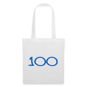 100. 100 JAHRE. 100-JÄHRIGES JUBILÄUM. 100. GEBURTSTAG - Stoffbeutel - Weiß - Vorne