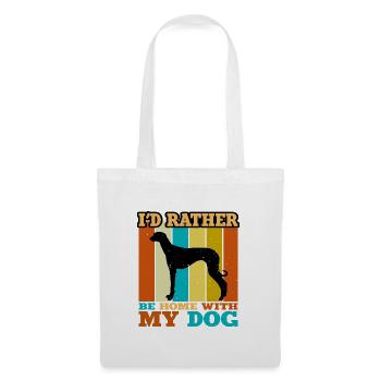 Alte kroatische Windhund Hund Silhouette Retro Sonne - Stoffbeutel - Weiß - Vorne