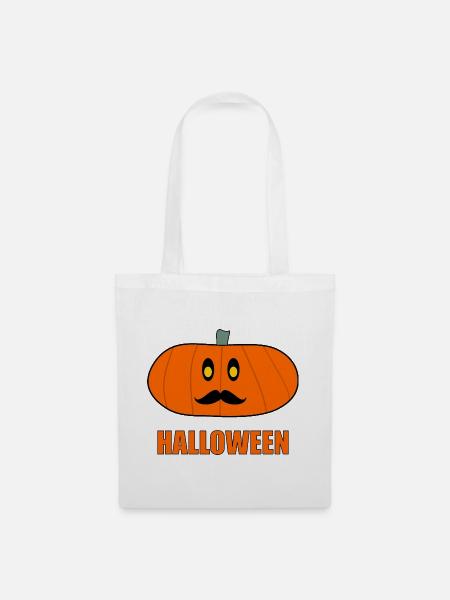 HALLOWEEN. KÜRBIS. HALLOWEEN-KÜRBIS - Stoffbeutel - Weiß