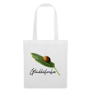 Glückskäferchen Marienkäfer Glücksbringer - Stoffbeutel - Weiß - Vorne