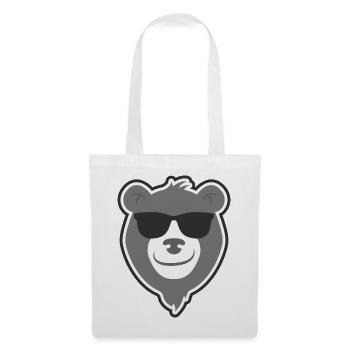 Hubärt der Bär - Cooler Bär mit Sonnenbrille - Stoffbeutel - Weiß - Vorne