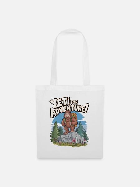 Yéti pour l’aventure - Sac en tissu - blanc