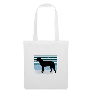 Cao De Castro Laboreiro Hund Silhouette Retro Sonne - Stoffbeutel - Weiß - Vorne