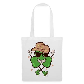 Ein glücklicher Cowboy Retro St Patty s Day - Stoffbeutel - Weiß - Vorne