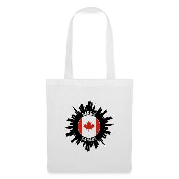 Barrie Skyline Kanada Flagge Reise-Souvenir - Stoffbeutel - Weiß - Vorne