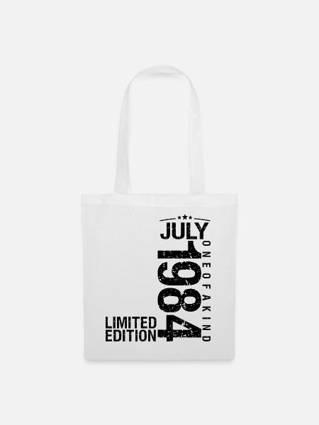 Geburtstag 1984 Juli 1984 Juli 1984 - Stoffbeutel - Weiß
