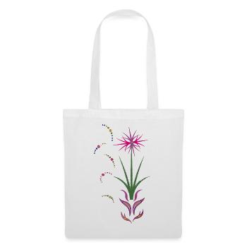 Blumenranke, Ornament - Stoffbeutel - Weiß - Vorne