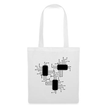 electrician electrical electronics occupation voltage CPU - Tote Bag - white - Front