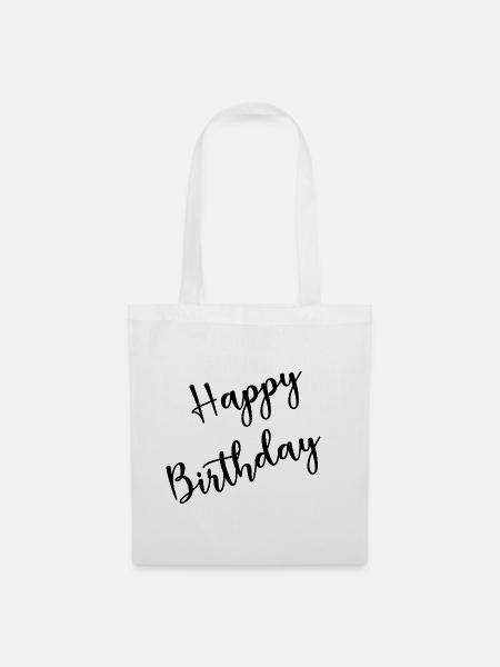 ALLES GUTE ZUM GEBURTSTAG. ALLES GUTE ZUM GEBURTSTAG. JAHRESTAG. - Stoffbeutel - Weiß