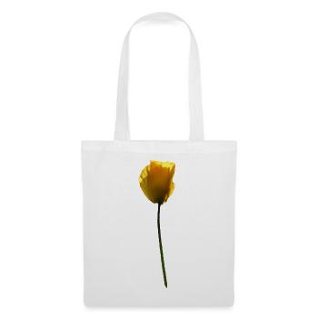 gelbe Mohnblume Mohn - Stoffbeutel - Weiß - Vorne
