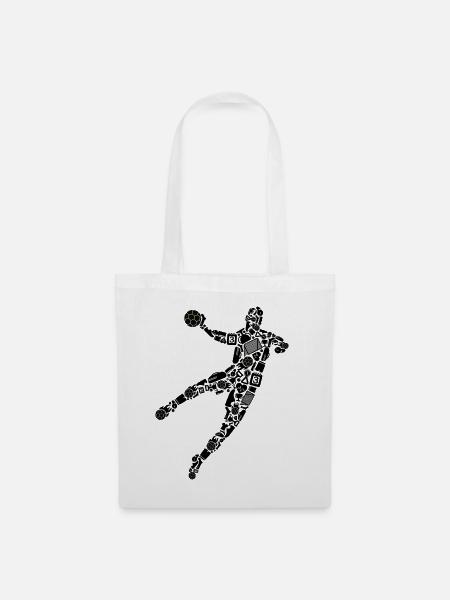 Handball Symbole Handballspieler Jungen Handballer - Stoffbeutel - Weiß