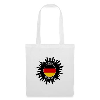 Essen Skyline Deutschland Flagge Reise Souvenir - Stoffbeutel - Weiß - Vorne
