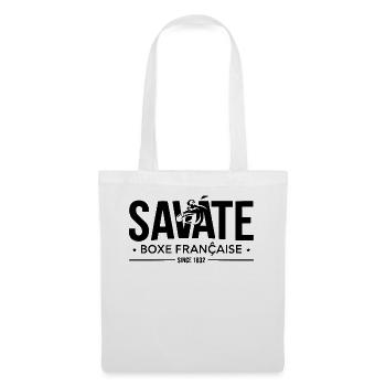 Savate Instruktor Französische Kampfsportarten Kickboxen - Stoffbeutel - Weiß - Vorne