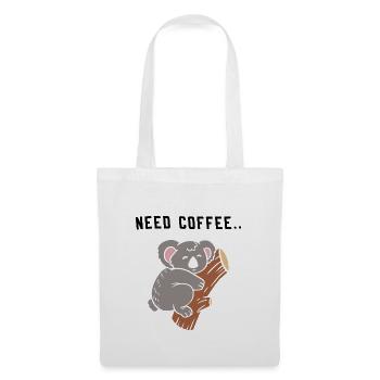 Kaffee Spruch Koalabär - Stoffbeutel - Weiß - Vorne