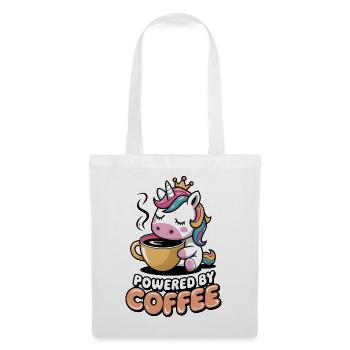 Angetrieben von Kaffee - Stoffbeutel - Weiß - Vorne