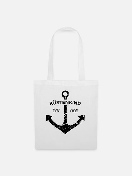 Küstenkind Heimat Ostsee Nordsee Geschenkidee - Stoffbeutel - Weiß