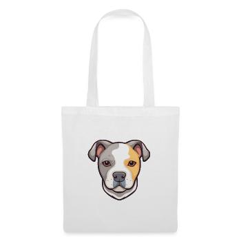 Staffordshire Bullterrier Hunderasse Karikatur Kawai - Stoffbeutel - Weiß - Vorne