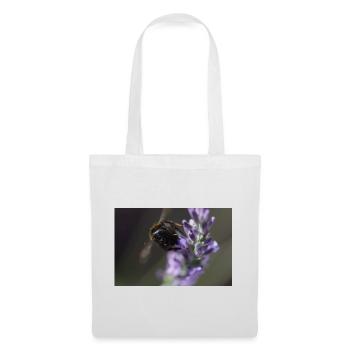 Biene lavendel Lavendelblüte - Stoffbeutel - Weiß - Vorne