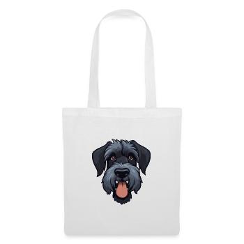 Riesenschnauzer Hunderasse Aquarell Cartoon Kawai - Stoffbeutel - Weiß - Vorne