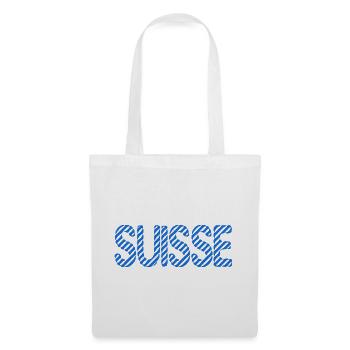SUISSE. HUMOUR. PAYS. DRAPEAU - Sac en tissu - blanc - Devant