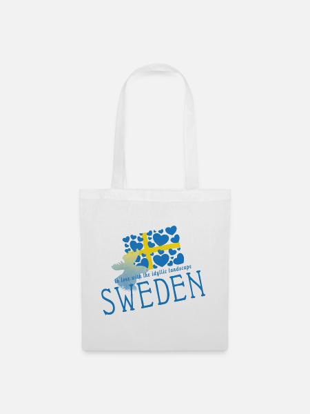 Schweden Sverige Sweden - Stoffbeutel - Weiß