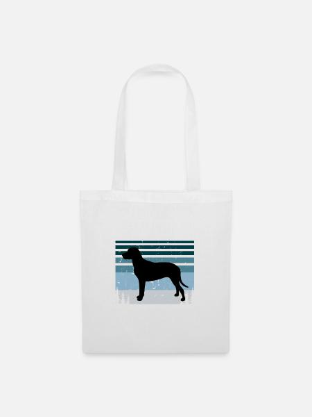 Finnischer Jagdhund Hundeliebhaber Silhouette Vintage Sonnenuntergang - Stoffbeutel - Weiß