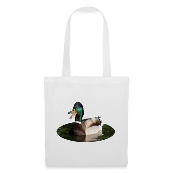 Stockente Ente - Stoffbeutel - Weiß - Vorne