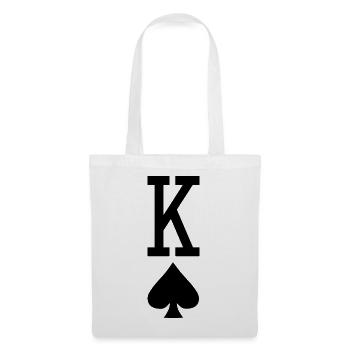 Carte à jouer au poker - King of Spades - Sac en tissu - blanc - Devant