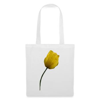 gelber Mohn Klatschmohn Mohnblume - Stoffbeutel - Weiß - Vorne