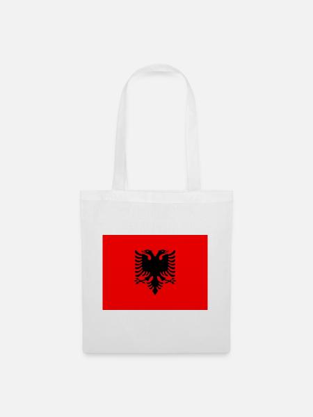 Albanien - Stoffbeutel - Weiß