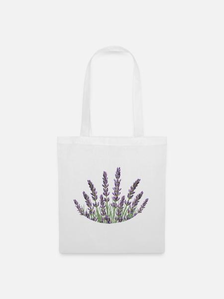 Lavendelhalme Lavendel - Stoffbeutel - Weiß